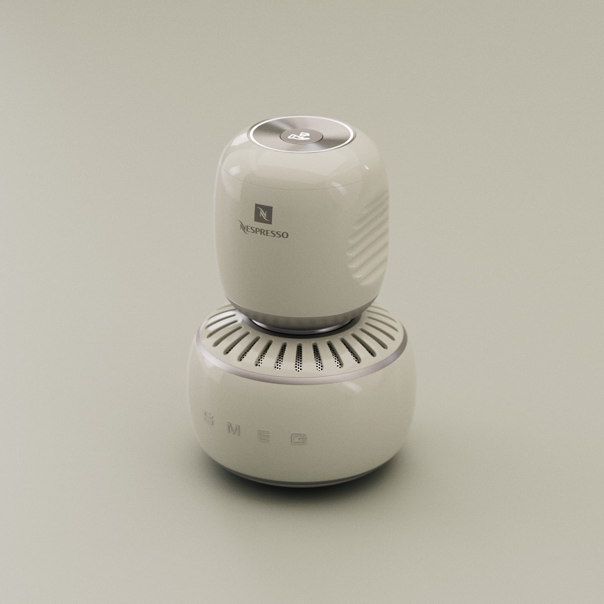 Exploded view of coffee machine components, emphasizing modular construction